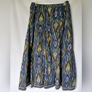 Chicos Womens Skirt Size 3 Us Size 16XL Color Green Blue Brown White